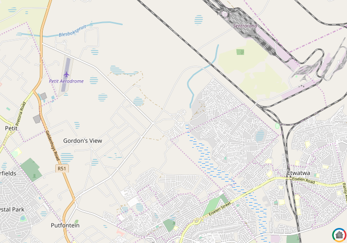 Map location of Knoppiesfontein